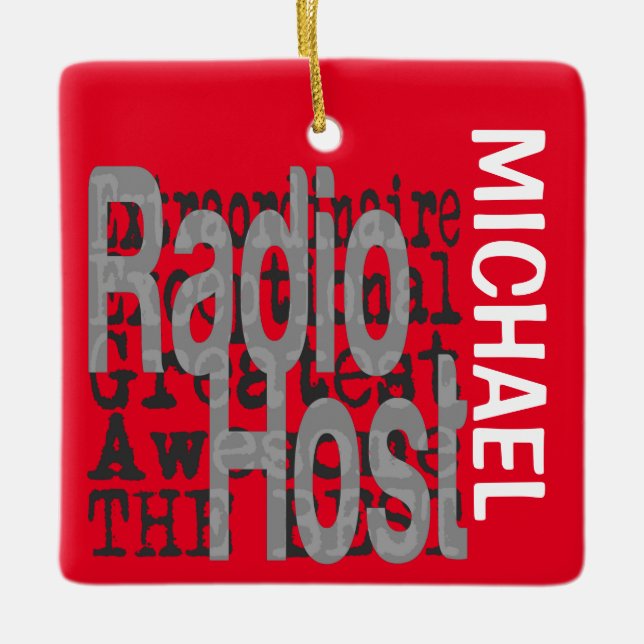 Radio Host Extraordinaire CUSTOM Keramik Ornament (Vorderseite)