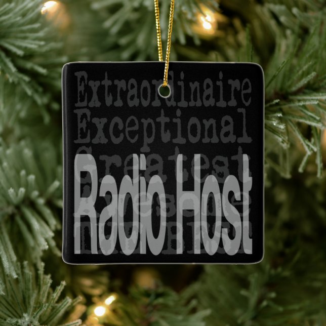 Radio Host Extraordinator Keramikornament (Baum)