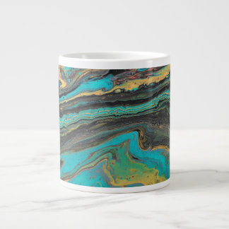 Radio King 2 Gold Blue Abstrakt Drink Tasse