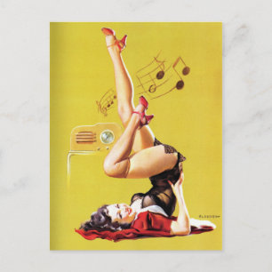 Radio Play Vintage Pin Up is not a sentence that c Postkarte