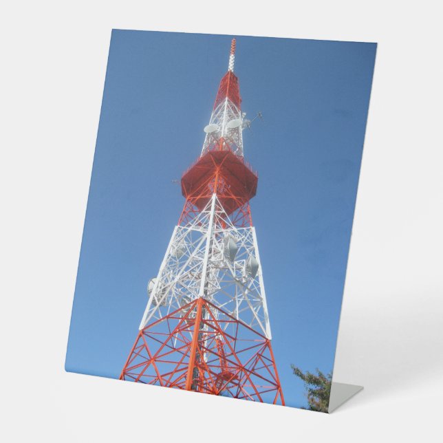 Radio TV Broadcast Tower Sockelschild (Vorderseite)