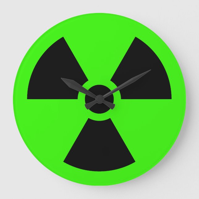 Radioactive Große Wanduhr (Vorderseite)