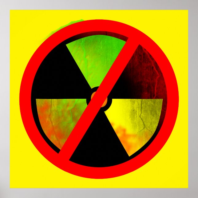 Radioactive No Nukes Anti-Nuklear Poster (Vorne)