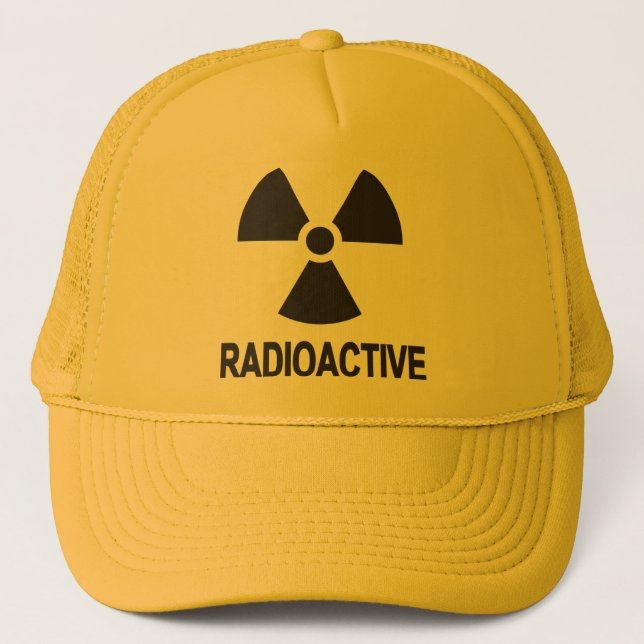 Radioactive Novelty Yellow Trucker Hat Truckerkappe (Vorderseite)