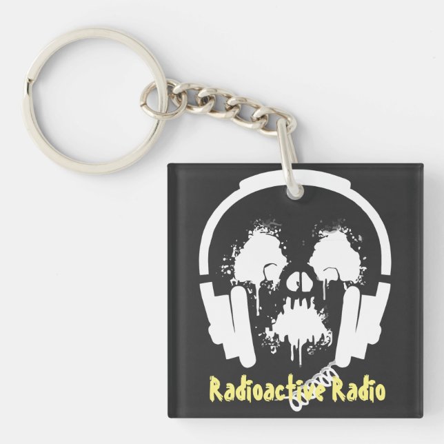 Radioactive Radio DJ Acrylic Schlüsselanhänger (Vorderseite)