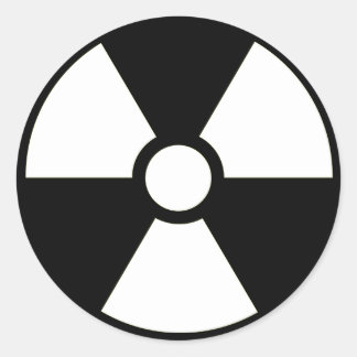 Radioactive Symbol B&W Aufkleber