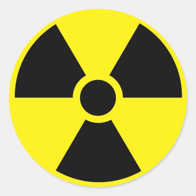 Radioactive Symbol Sticker (Vorderseite)