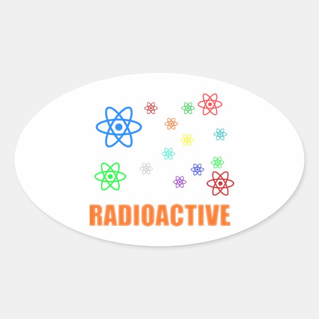 radioaktiv ovaler aufkleber (Vorderseite)