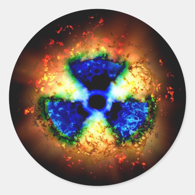 radioaktiv runder aufkleber (Vorderseite)