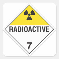 Radioaktive 7-Aufkleber