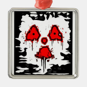 Radioaktive Ghostie Verzierung Silbernes Ornament