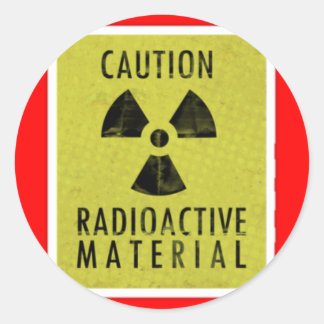 "radioaktive Stoffe" Runder Aufkleber