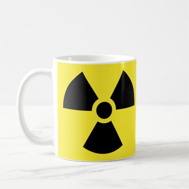 Radioaktive Symbol-Tasse Kaffeetasse (Links)