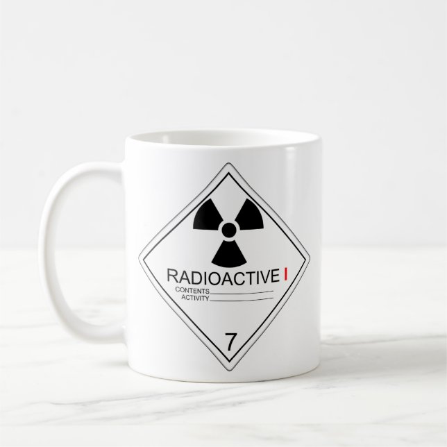 Radioaktive Transportplatte Kat 1 Tasse (Links)