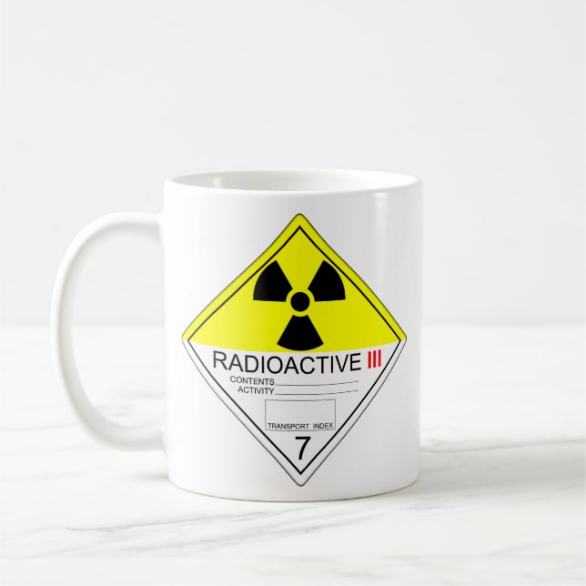 Radioaktive Transportplatte Kat 3 Tasse (Links)
