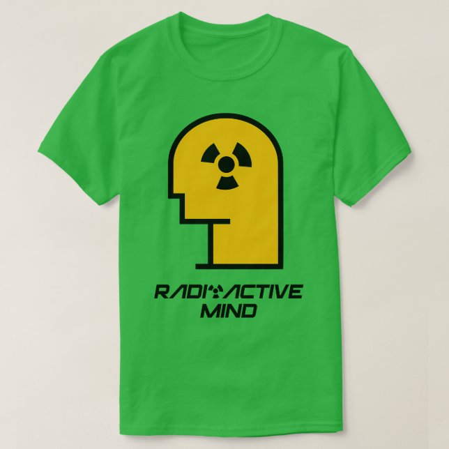 Radioaktiver Geist mit Kopfform in gelber Farbe T-Shirt (Design vorne)