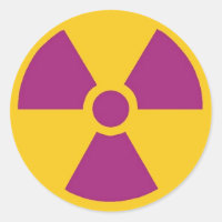 Radioaktives Aufkleber