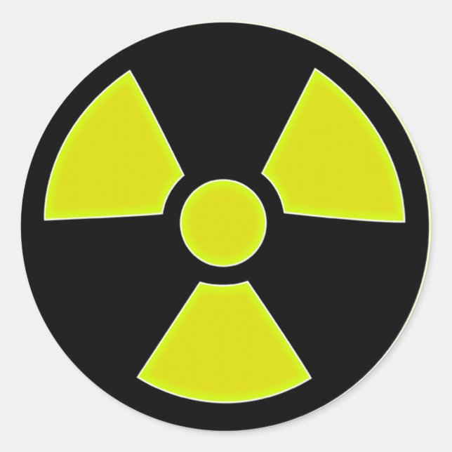 Radioaktives Aufkleber (Vorderseite)