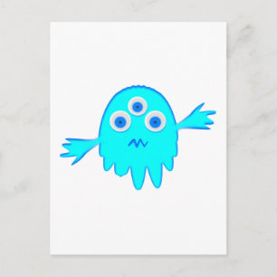 Radioaktives kleines Monster Postkarte