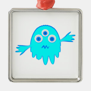 Radioaktives kleines Monster Silbernes Ornament