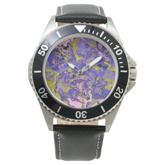 Radioaktives Marmor Armbanduhr (Vorderseite)
