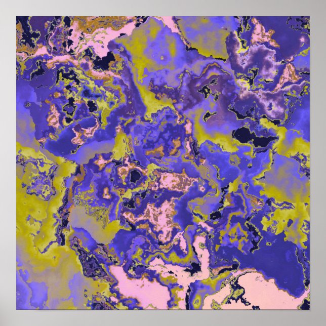 Radioaktives Marmor Poster (Vorne)