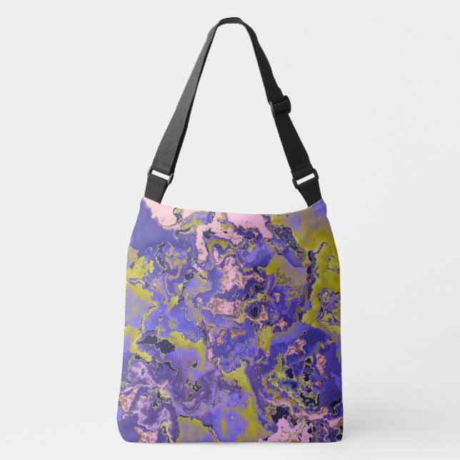 Radioaktives Marmor Tragetaschen Mit Langen Trägern (Vorderseite)