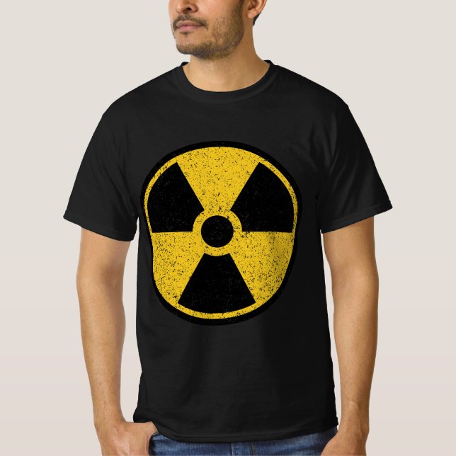 RADIOAKTIVES NUKLEAR WARNSYMBOLFUNKTIONSSIGN T-Shirt (Vorderseite)