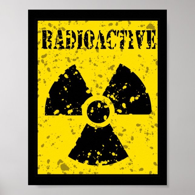 Radioaktives WARNSYMBOL-SIGN-GRAP Poster (Vorne)