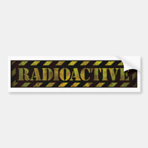 Radioaktives Warnzeichen Coole Grunge Autoaufkleber