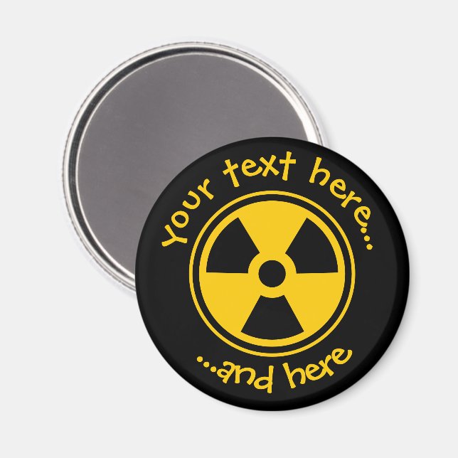 Radioaktivität Magnet (Vorderseite/Rückseite)