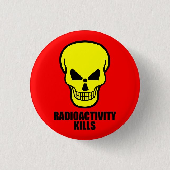 Radioaktivität tötet button (Vorderseite)