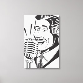 Radioankündigung Leinwanddruck