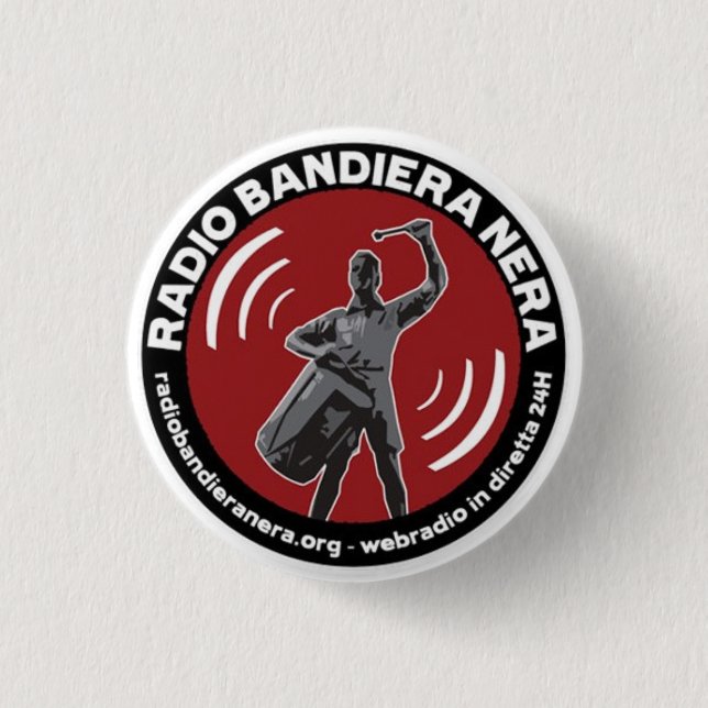 Radiobandiera nera button (Vorderseite)