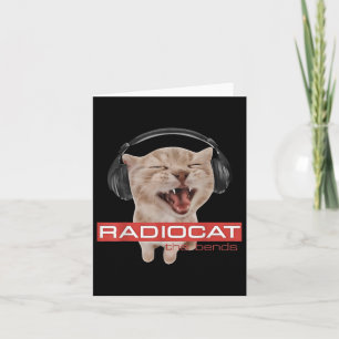 Radiocat The Bends Funny Music Cat Meme Cat Mama C Karte