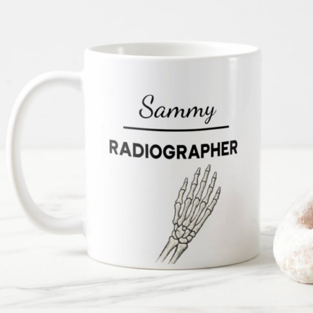 RADIOGRAPHER Personalized Name X-Ray Tech Gift Kaffeetasse (Von Creator hochgeladen)