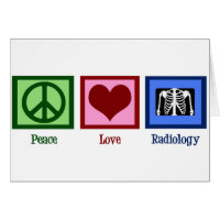 Radiologe Peace Liebe Radiology Chest X-Ray Card