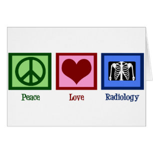 Radiologe Peace Liebe Radiology Chest X-Ray Card
