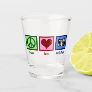 Radiologe Peace Liebe Radiology Chest X-Ray Tech Schnapsglas