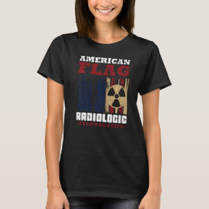 Radiologe Radiologie der amerikanischen Flagge Te T-Shirt