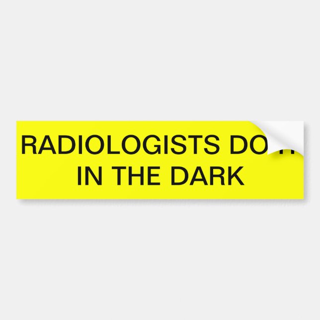 RADIOLOGEEN TUN ES im DUNKLEN Autoaufkleber (Vorne)