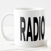 RADIOLOGIE Black Typography Tasse