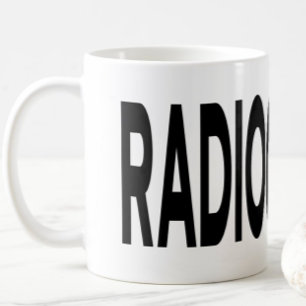 RADIOLOGIE Black Typography Tasse