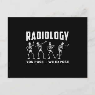 Radiologie, die Sie Pose, wir setzen Technologen X Postkarte