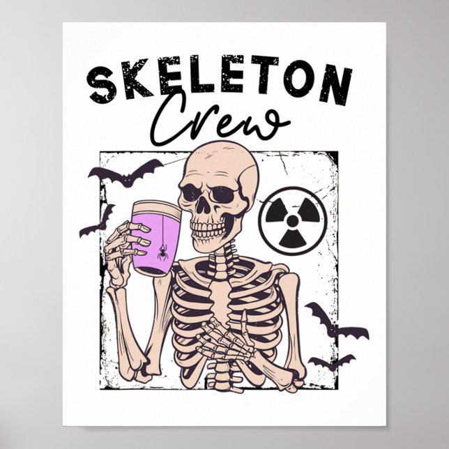 Radiologie Halloween Xray Tech Skeleton Crew Poster (Vorne)