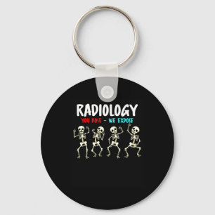 Radiologie Ihre Pose, wir entdecken tanzendes Skel Schlüsselanhänger