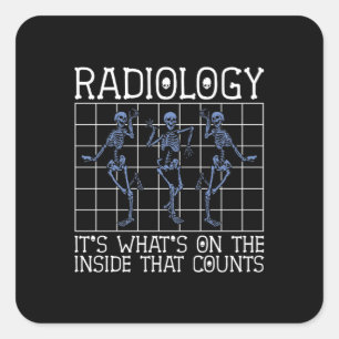 Radiologie ist das, was auf dem Inneren Radiologen Quadratischer Aufkleber