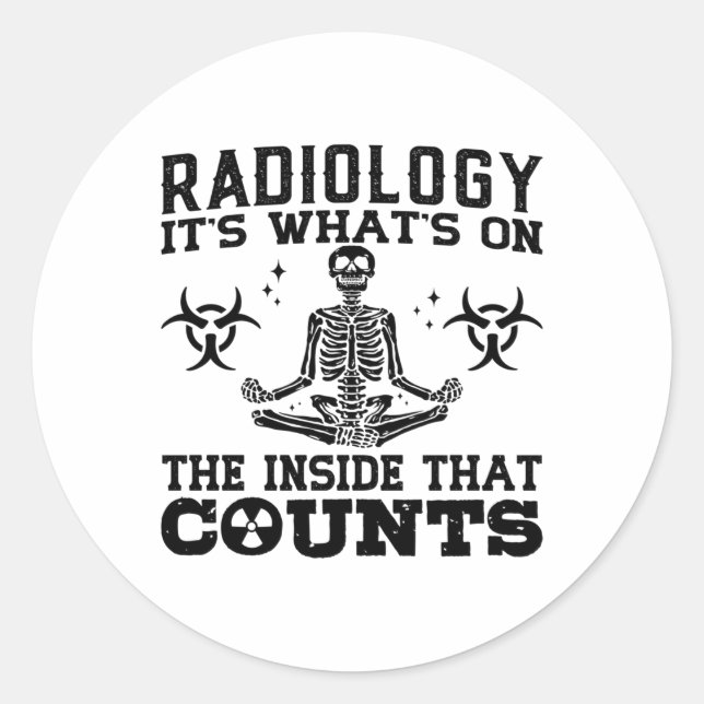Radiologie ist das, was auf der Röntgenaufnahme de Runder Aufkleber (Vorderseite)