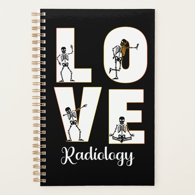 Radiologie Liebe Radiologe Skeleton XRay   Planer (Vorderseite)