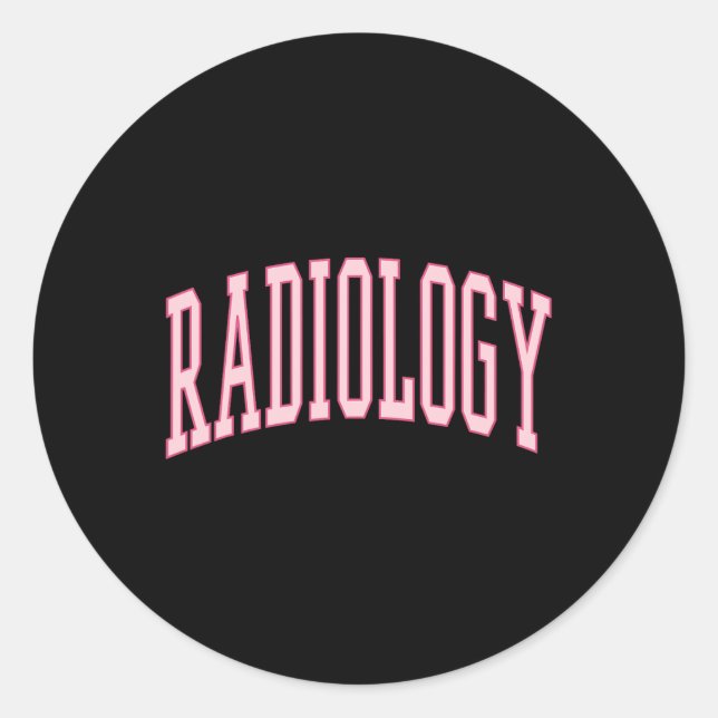 Radiologie Niedlich Pink Preppy Nurse Ct MRI Krass Runder Aufkleber (Vorderseite)